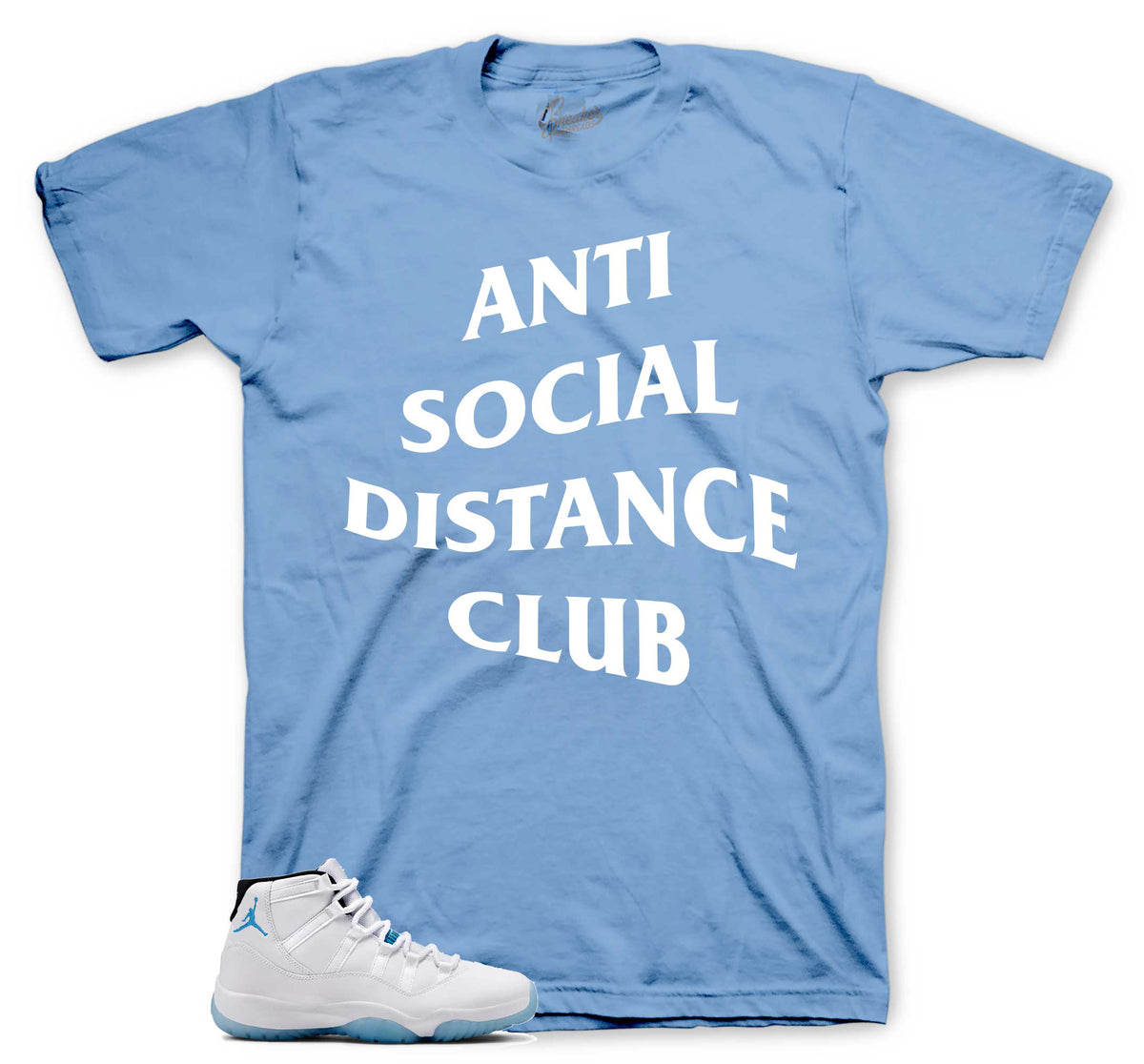 Retro 11 Legend Blue Social Distance Shirt