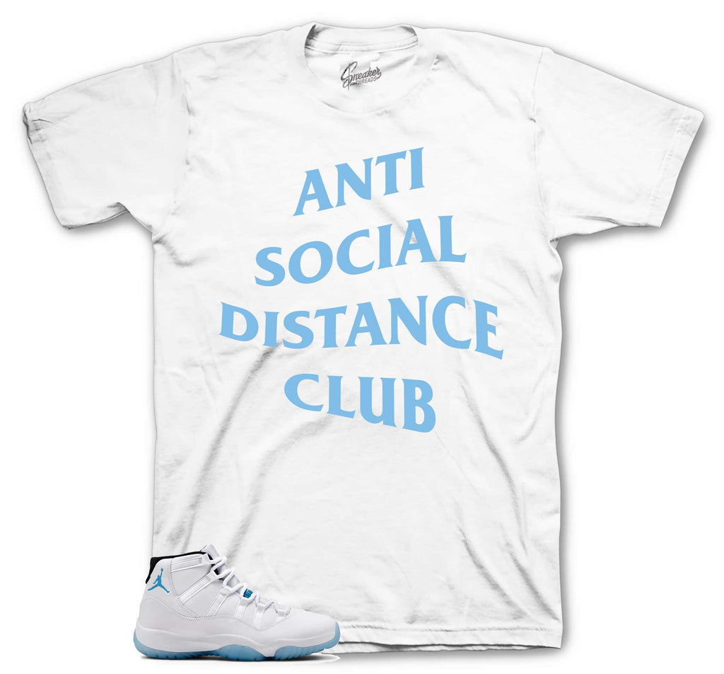 Retro 11 Legend Blue Social Distance Shirt