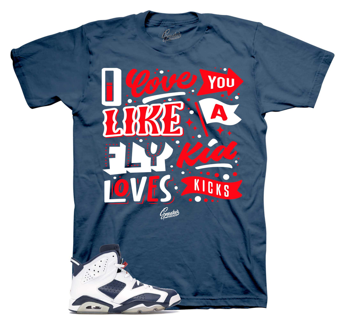 Retro 6 Olympic Love Kicks Shirt