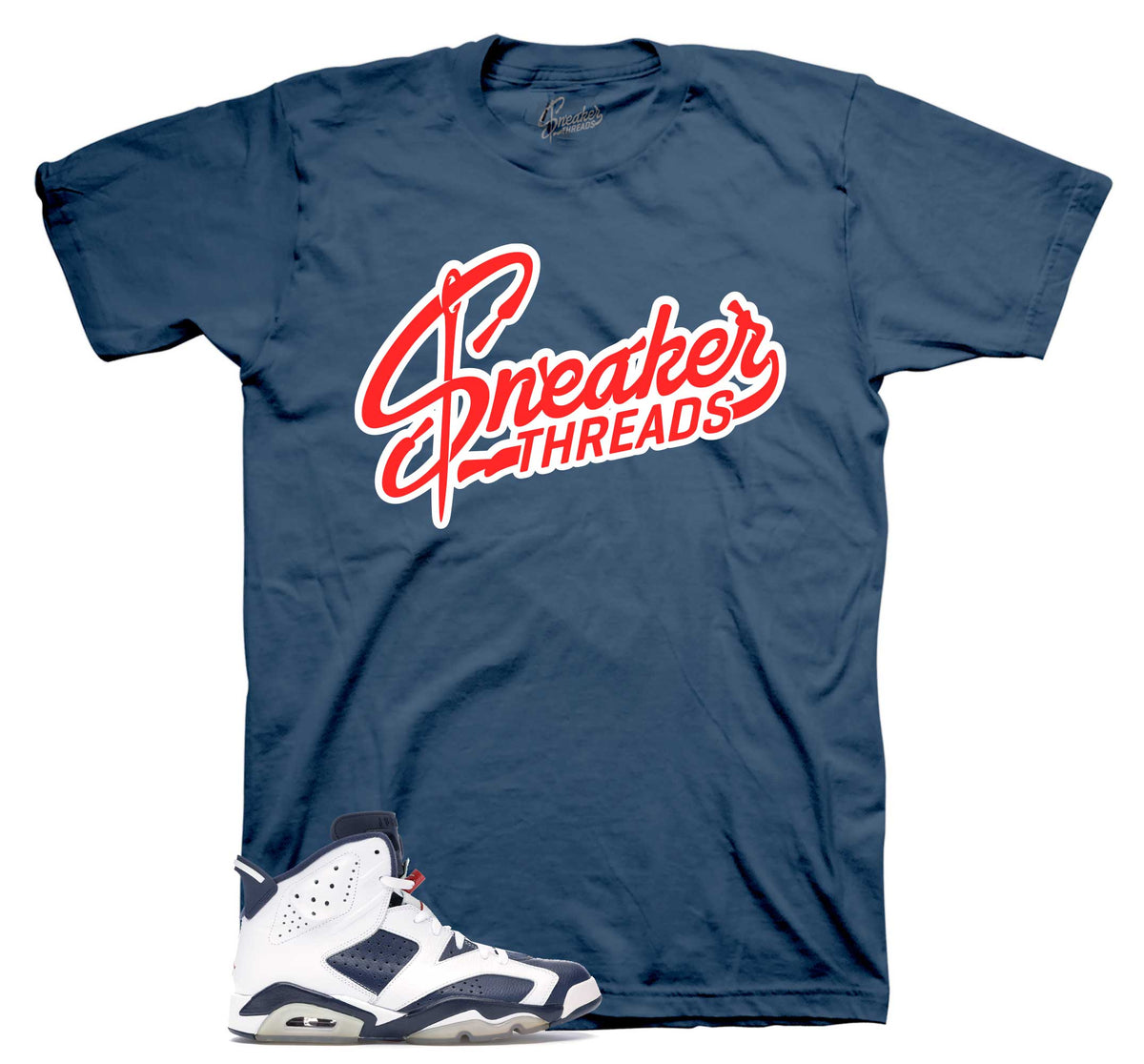 Retro 6 Olympic Sneaker Threads Logo Shirt