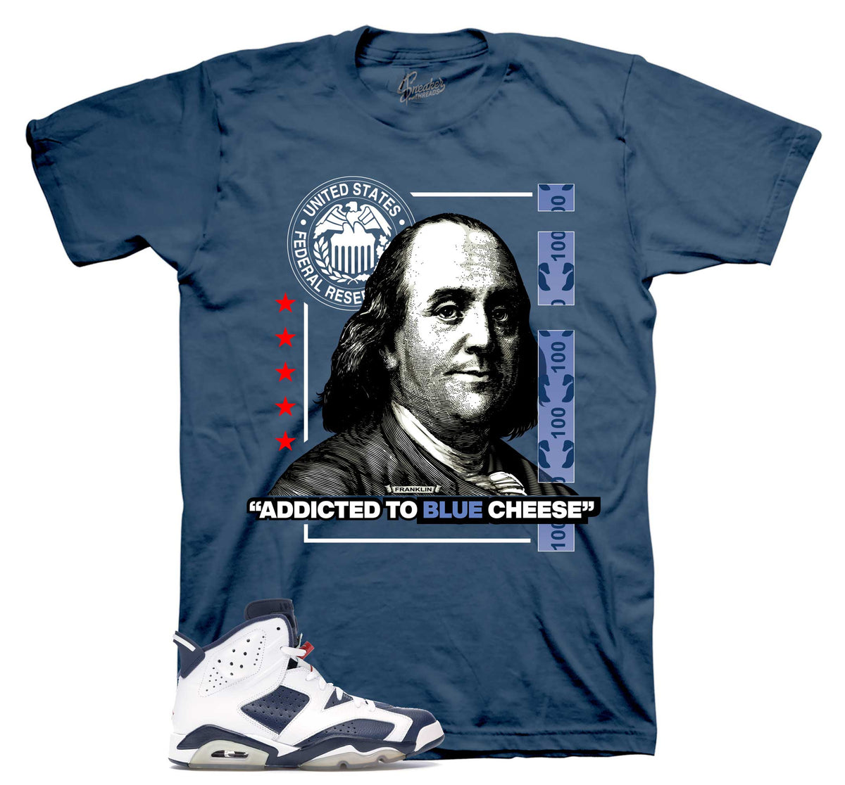 Retro 6 Olympic Blue Cheese Shirt