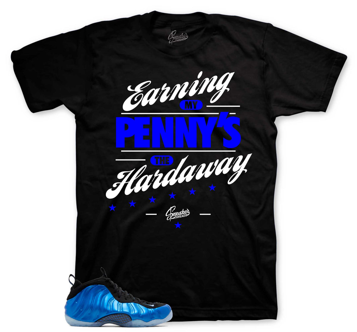 Foamposite Royal Earning Pennys Shirt
