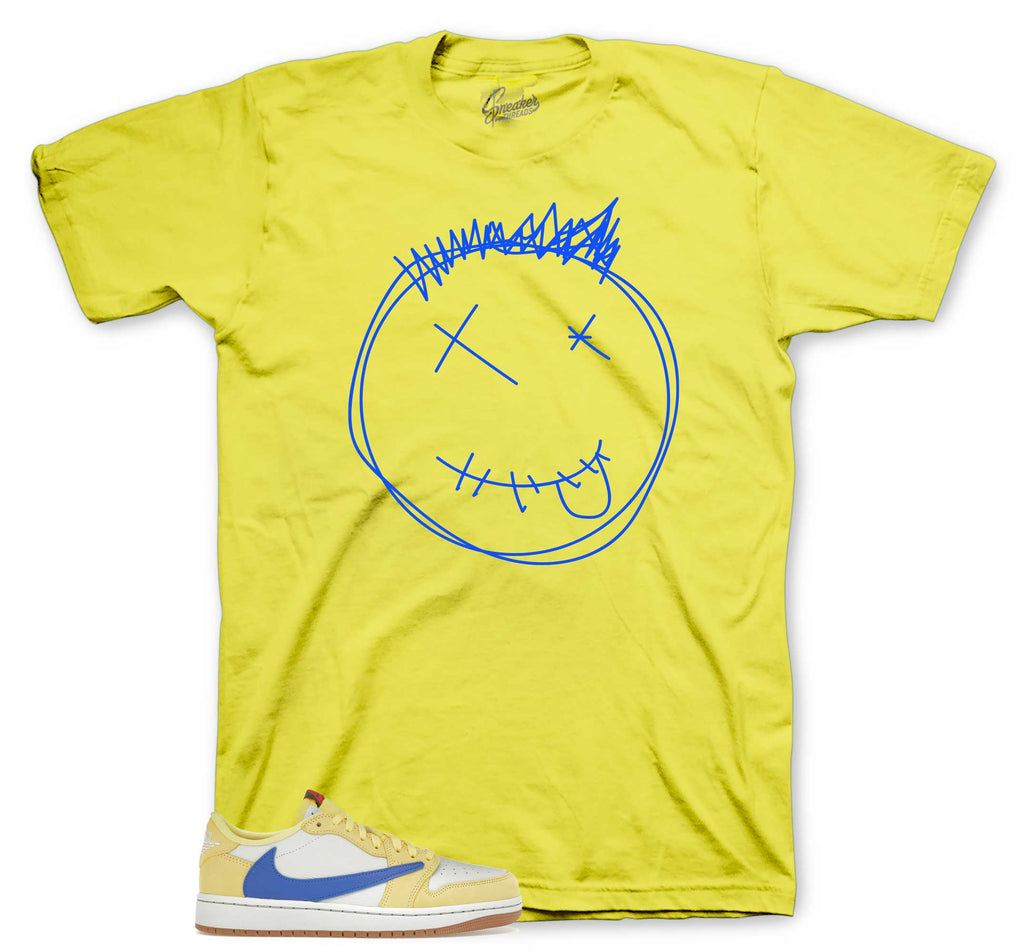 Retro 1 Canary Yellow Smiley Shirt