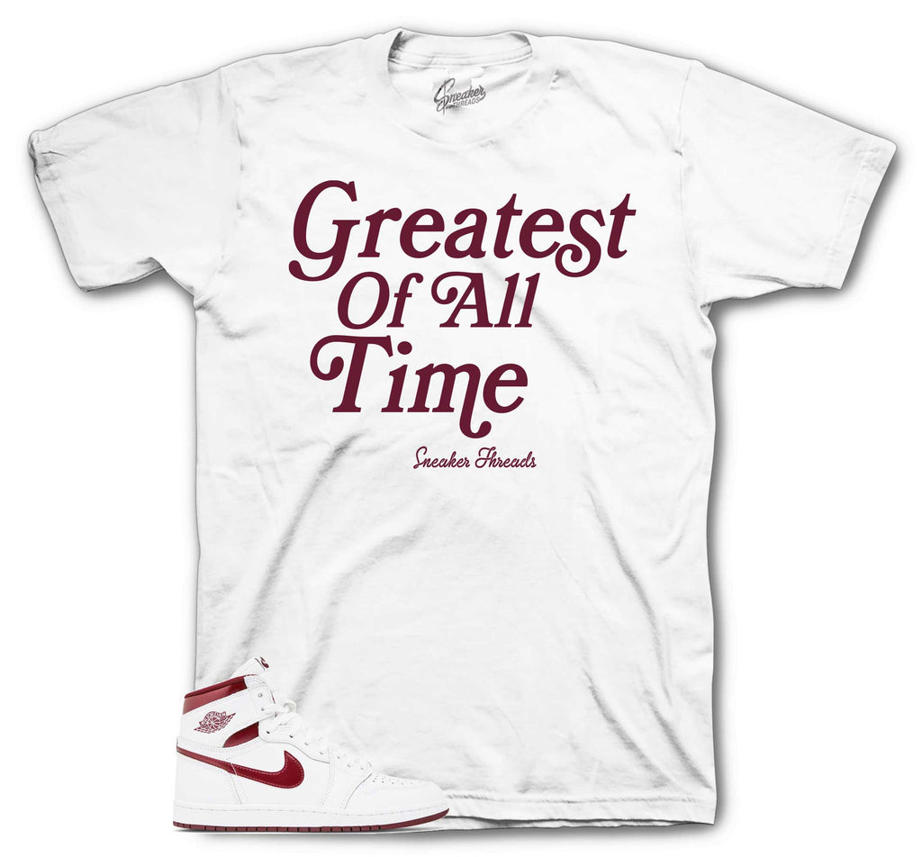 Retro 1 Metallic Burgundy Goat Shirt