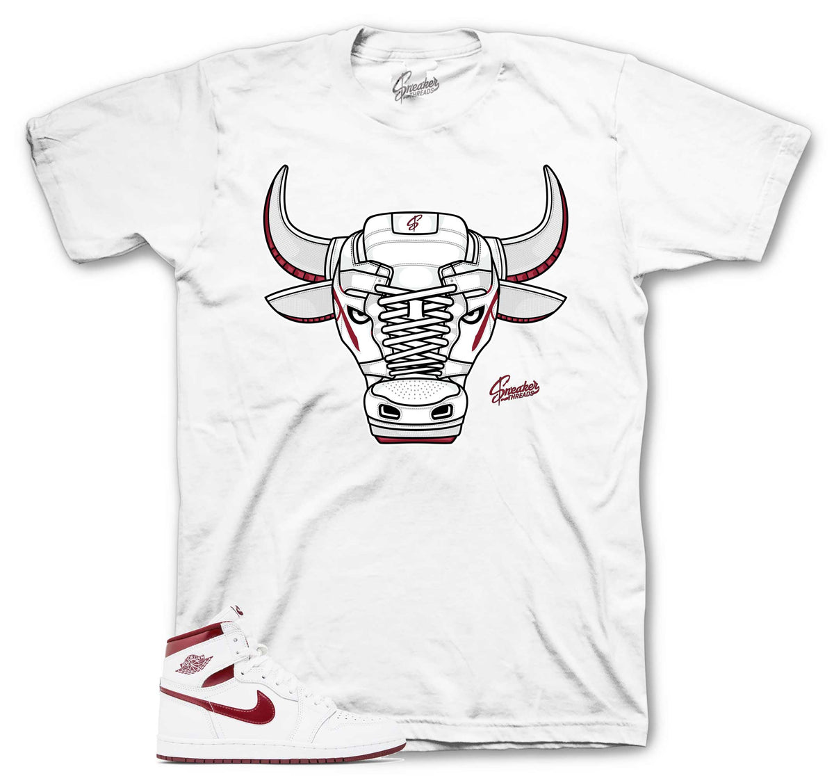 Retro 1 Metallic Burgundy War Bully Shirt