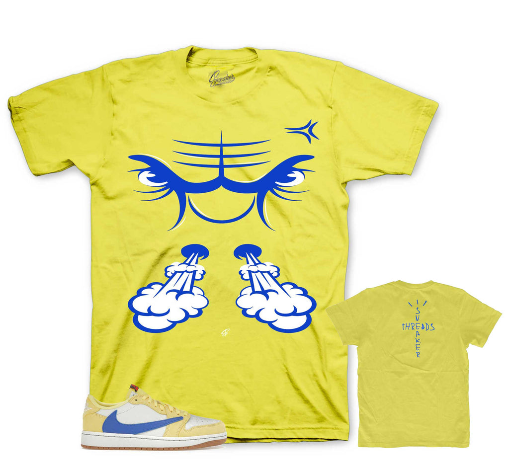 Retro 1 Canary Yellow Raging Face Shirt