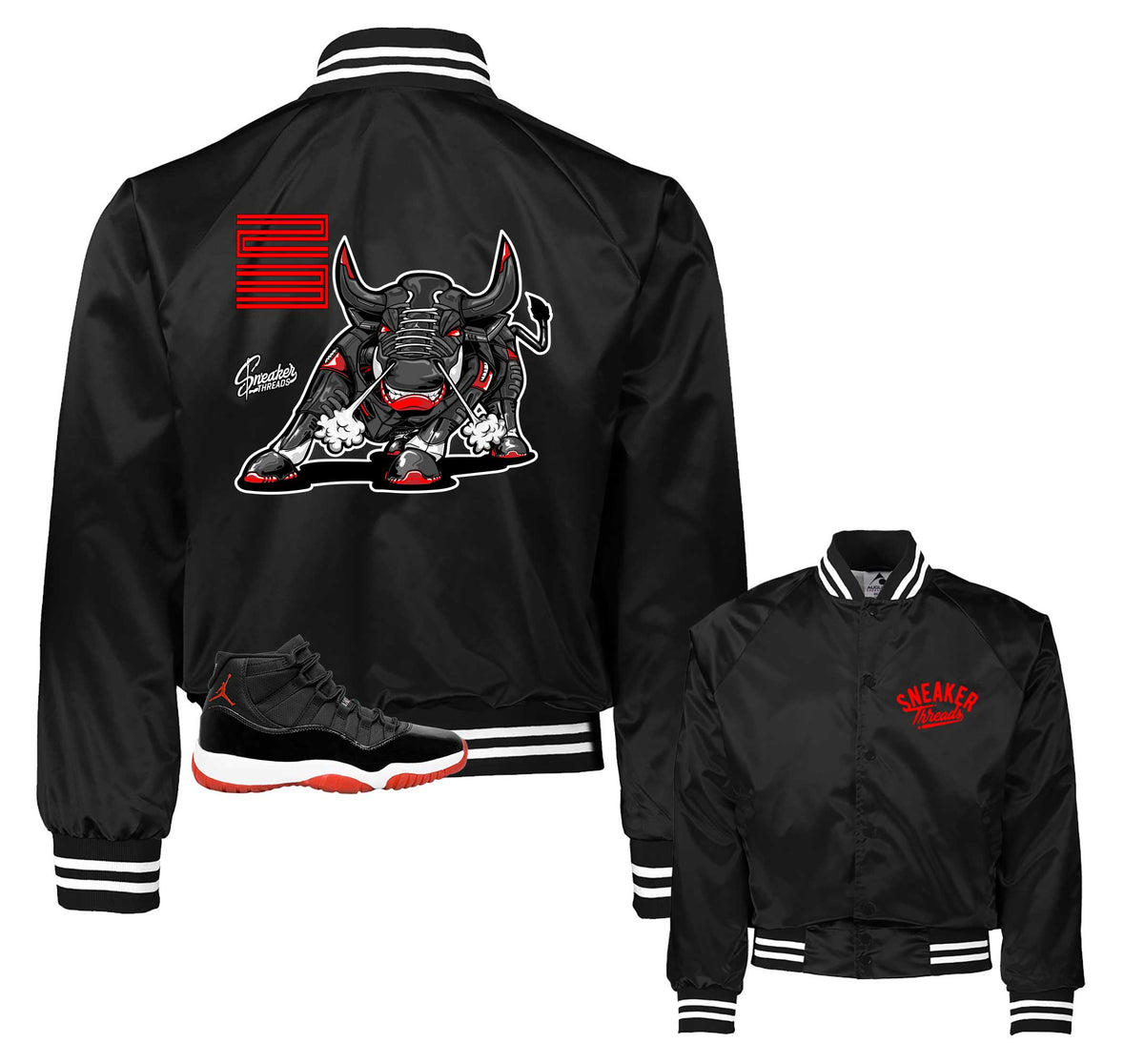 Retro 11 Bred No Bull Satin Jacket