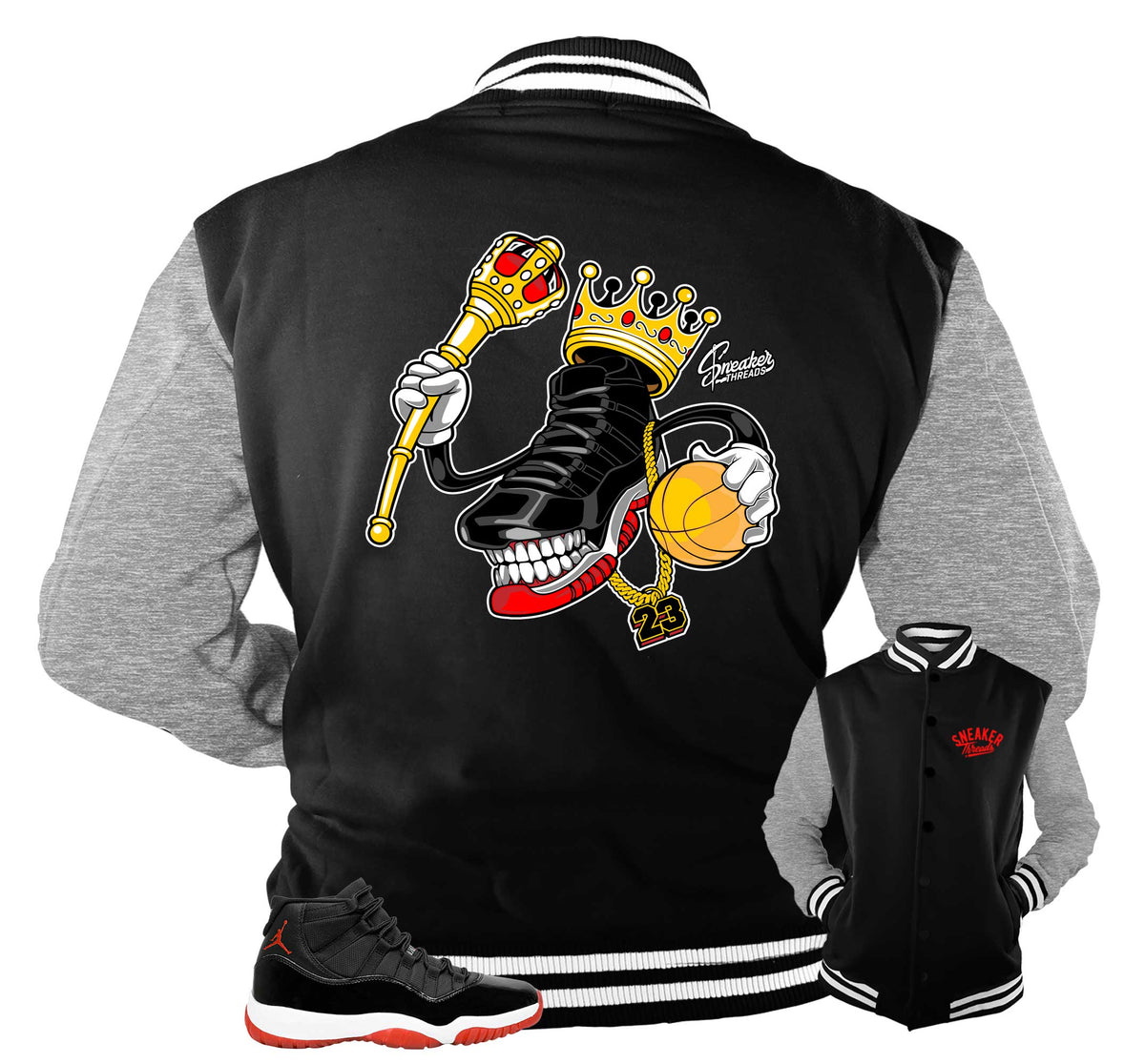 Retro 11 Bred King Of Kicks Varsity Jacket