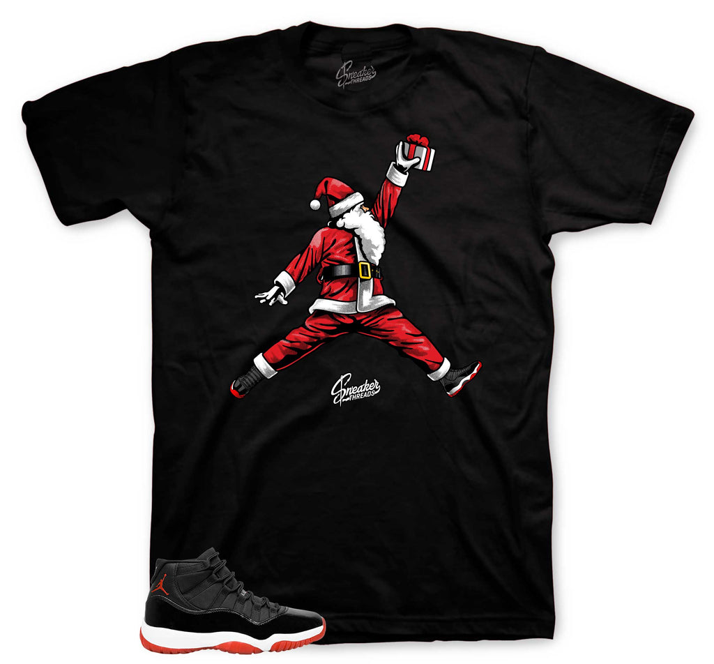 Retro 11 Bred Air Santa Shirt