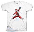 Retro 11 Legend Blue Air Santa Shirt