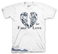 Retro 11 Low Diffused Blue Fake Love Shirt