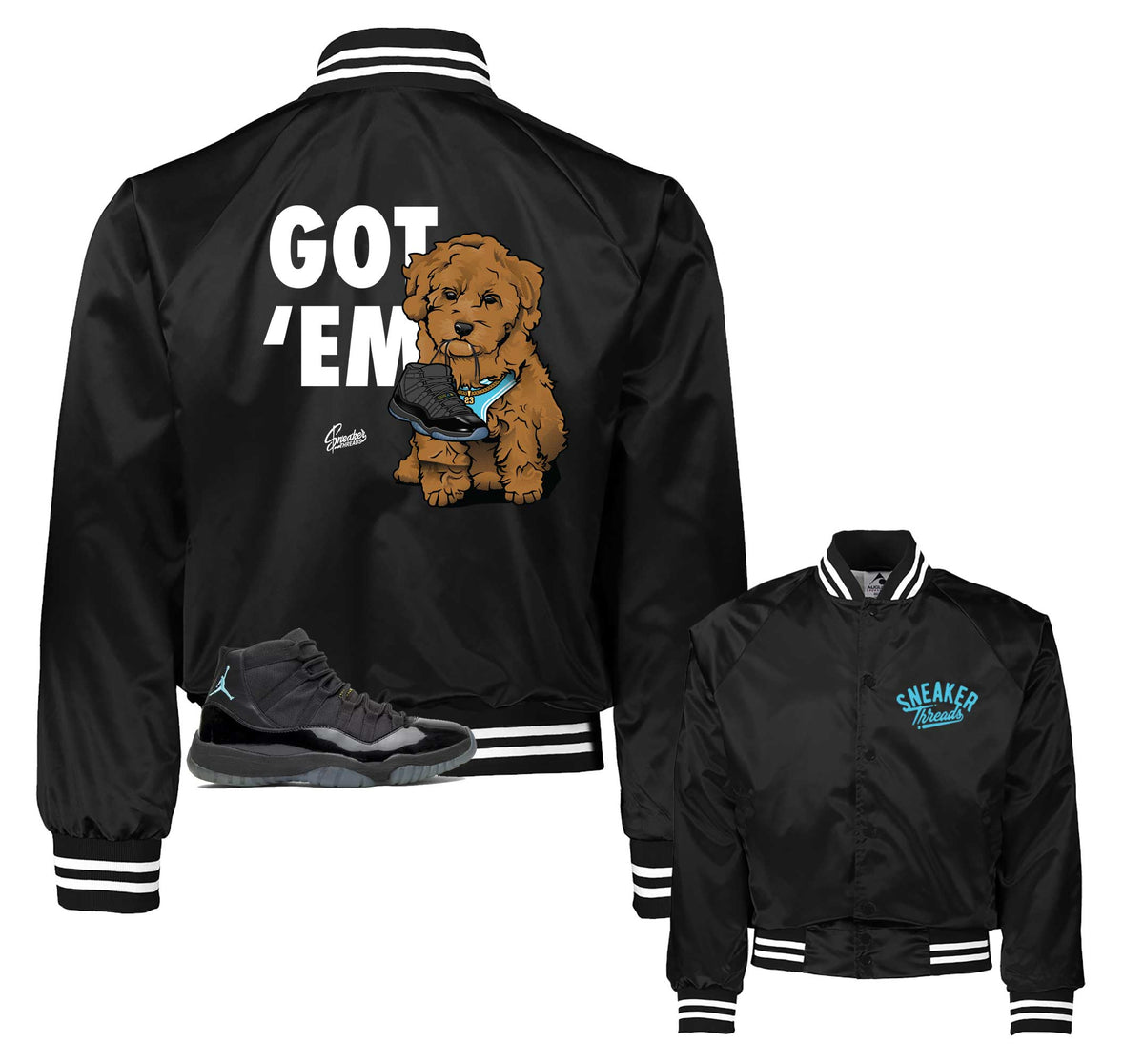 Retro 11 Gamma Blue Got Em Satin Jacket
