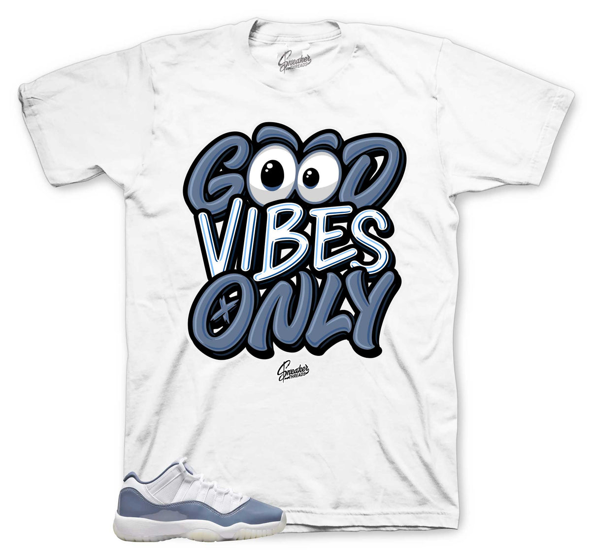 Retro 11 Low Diffused Blue Good Vibes Only Shirt