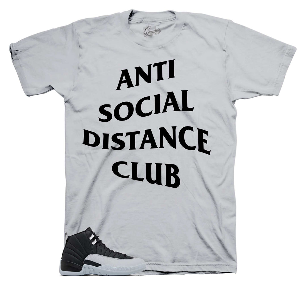 Retro 12 Wolf Grey Social Distance Shirt