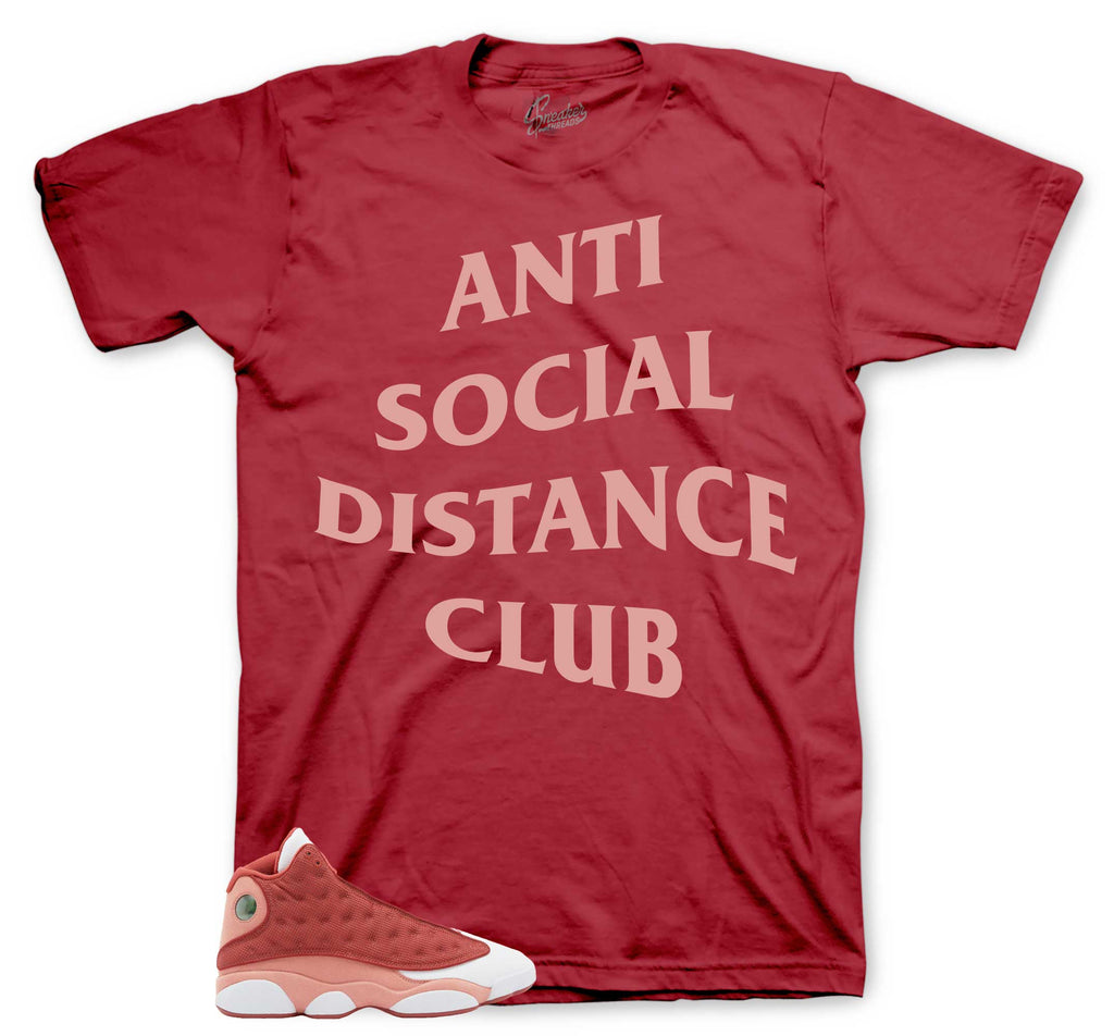 Retro 13 Dune Red Social Distance Shirt