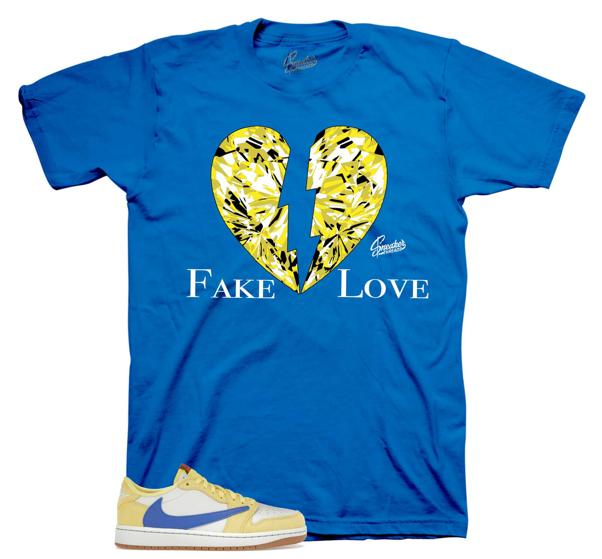 Retro 1 Canary Yellow Fake Love Shirt