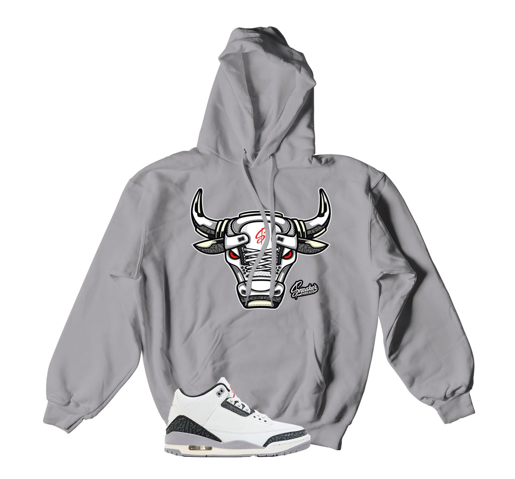 Retro 3 Cement Gray War Bully Hoody