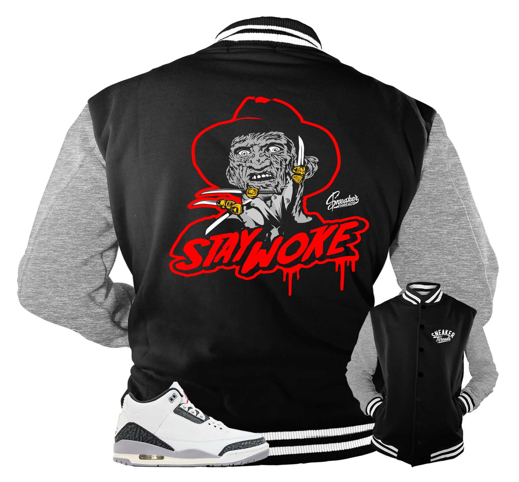 Retro 3 Cement Gray Stay Woke Jacket