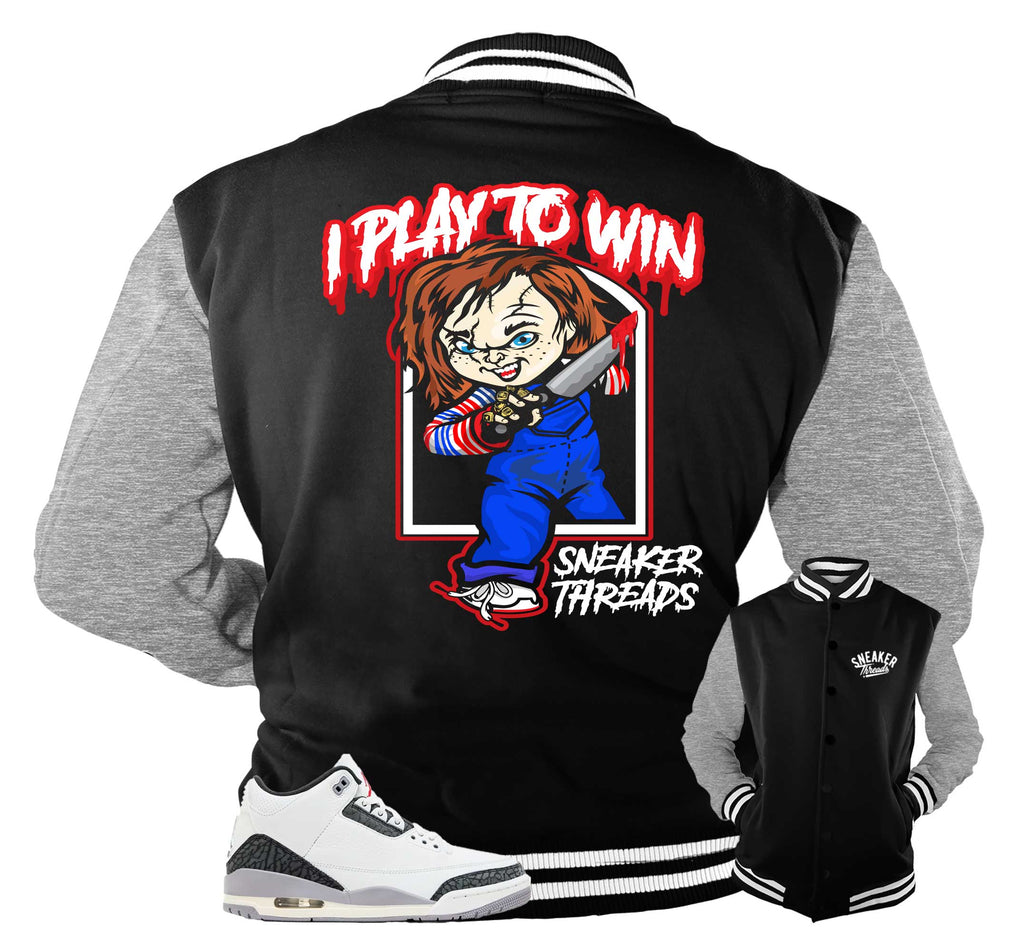 Retro 3 Cement Gray Play To Win Jacket