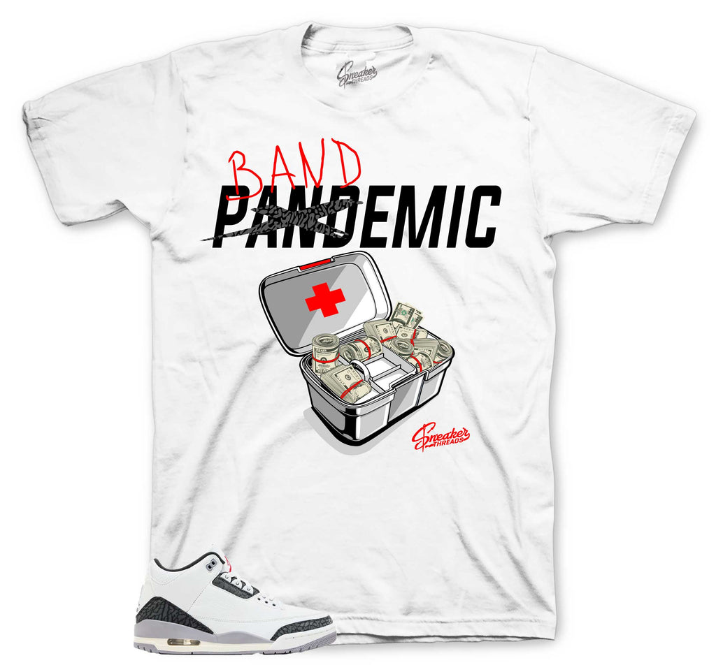 Retro 3 Cement Gray Bandemic Shirt