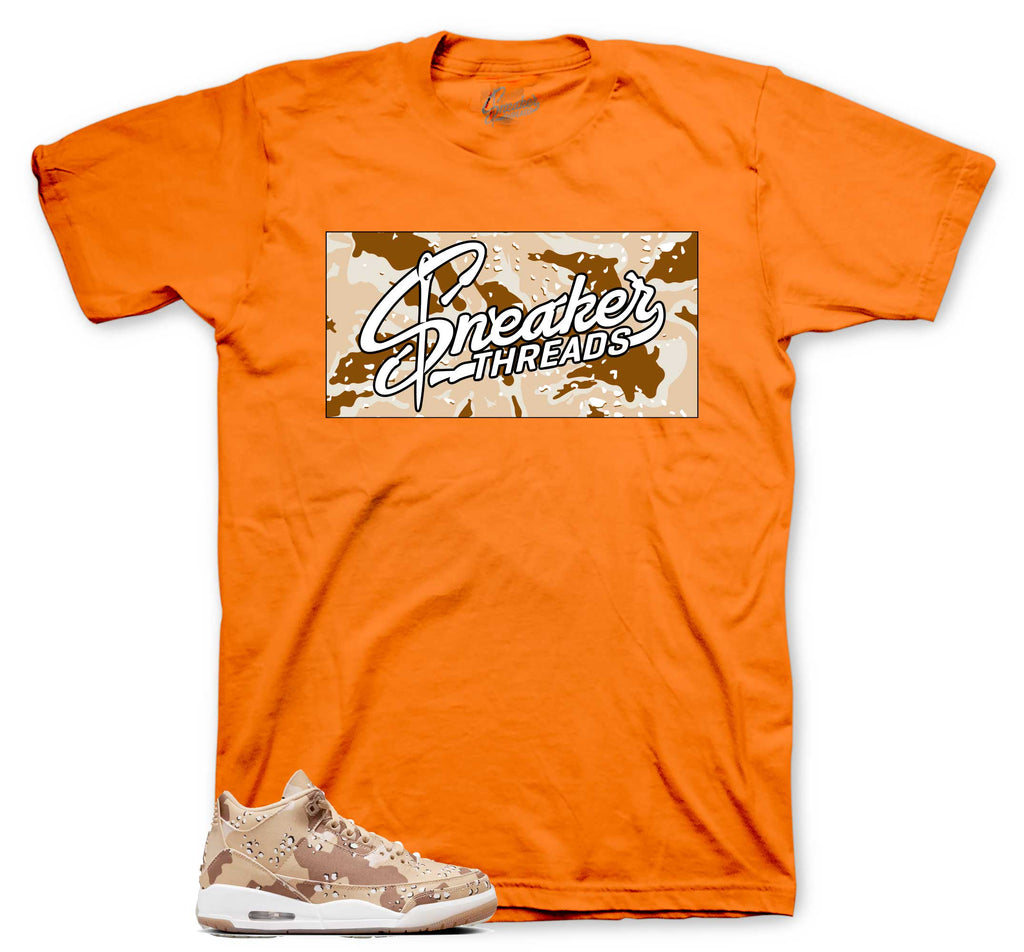 Retro 3 Desert Camo Sneaker Threads Box Shirt