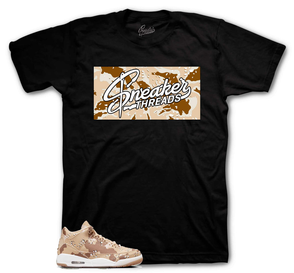 Retro 3 Desert Camo Sneaker Threads Box Shirt