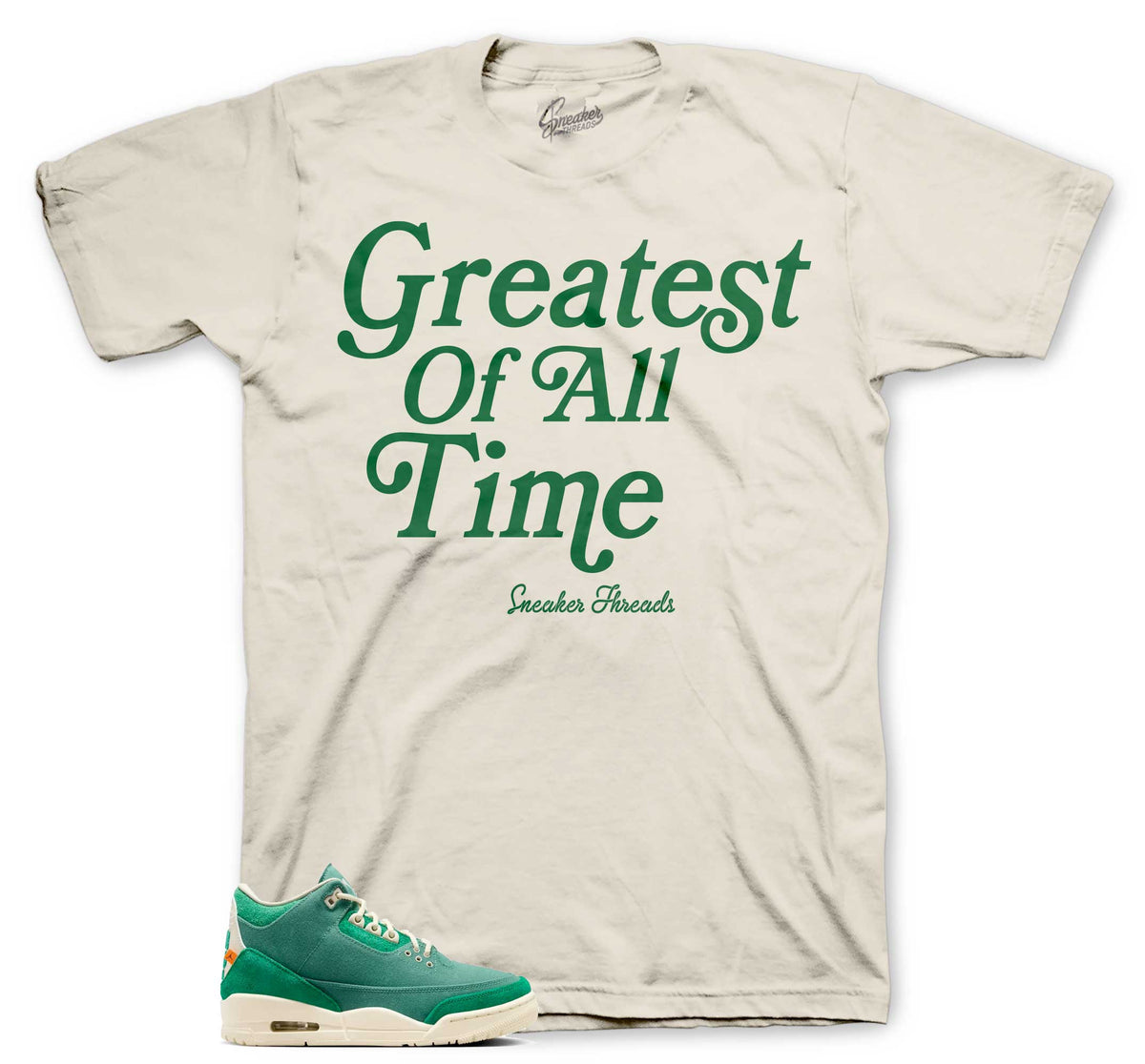 Retro 3 Bicoastal Malechite Goat Shirt
