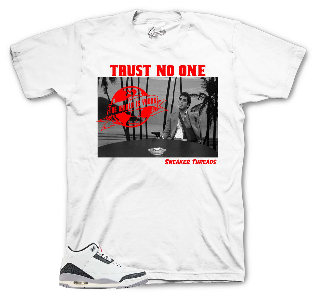 Retro 3 Cement Gray Trust Issues Shirt