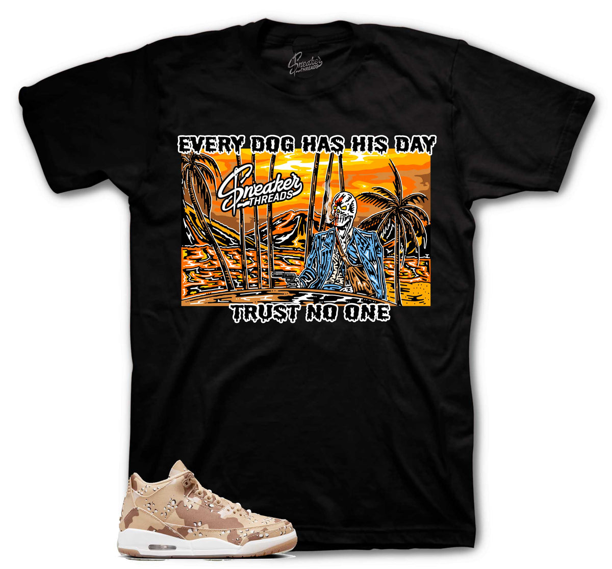 Retro 3 Desert Camo Every Dog Shirt
