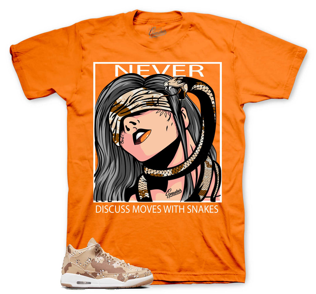 Retro 3 Desert Camo Never Discuss Shirt