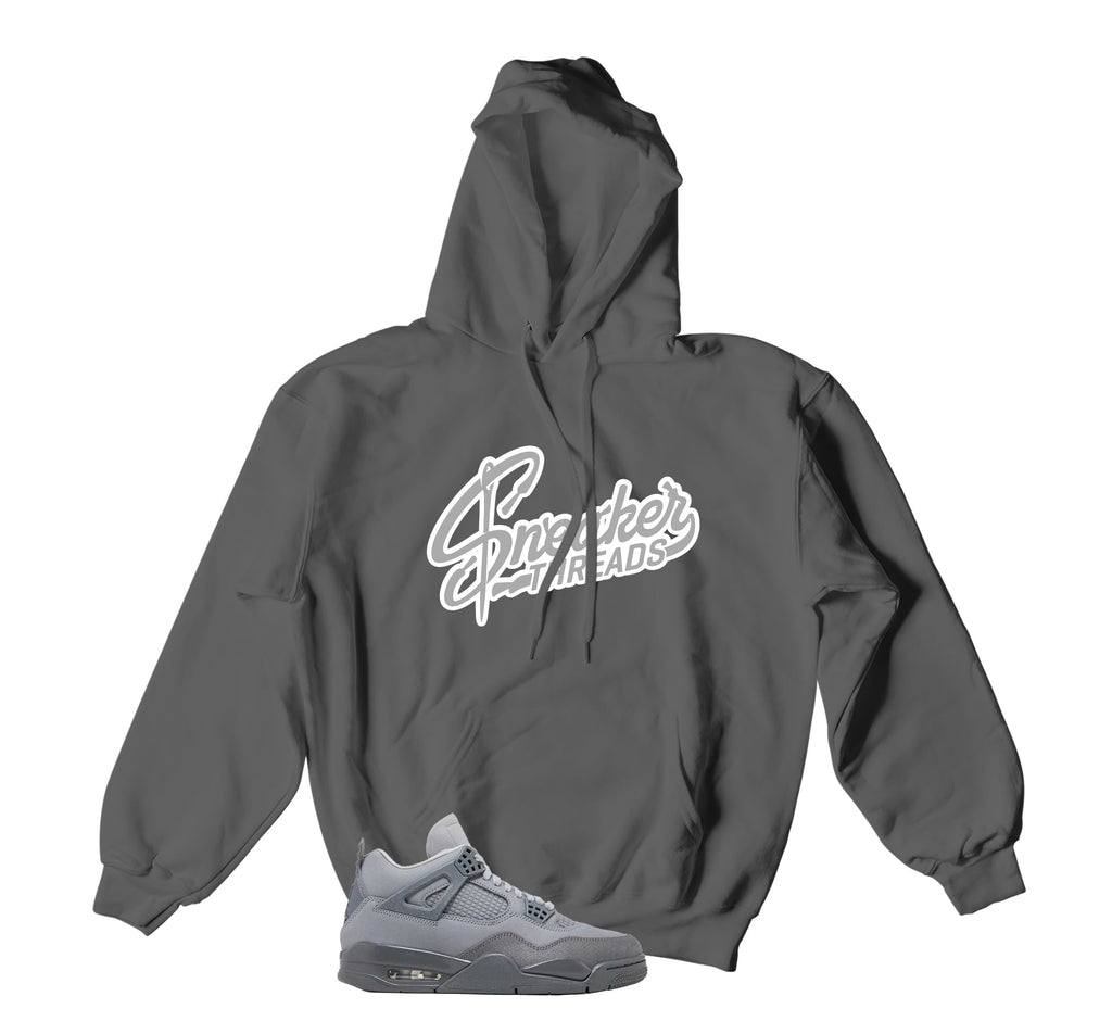 Retro 4 Wet Cement ST Logo Hoody