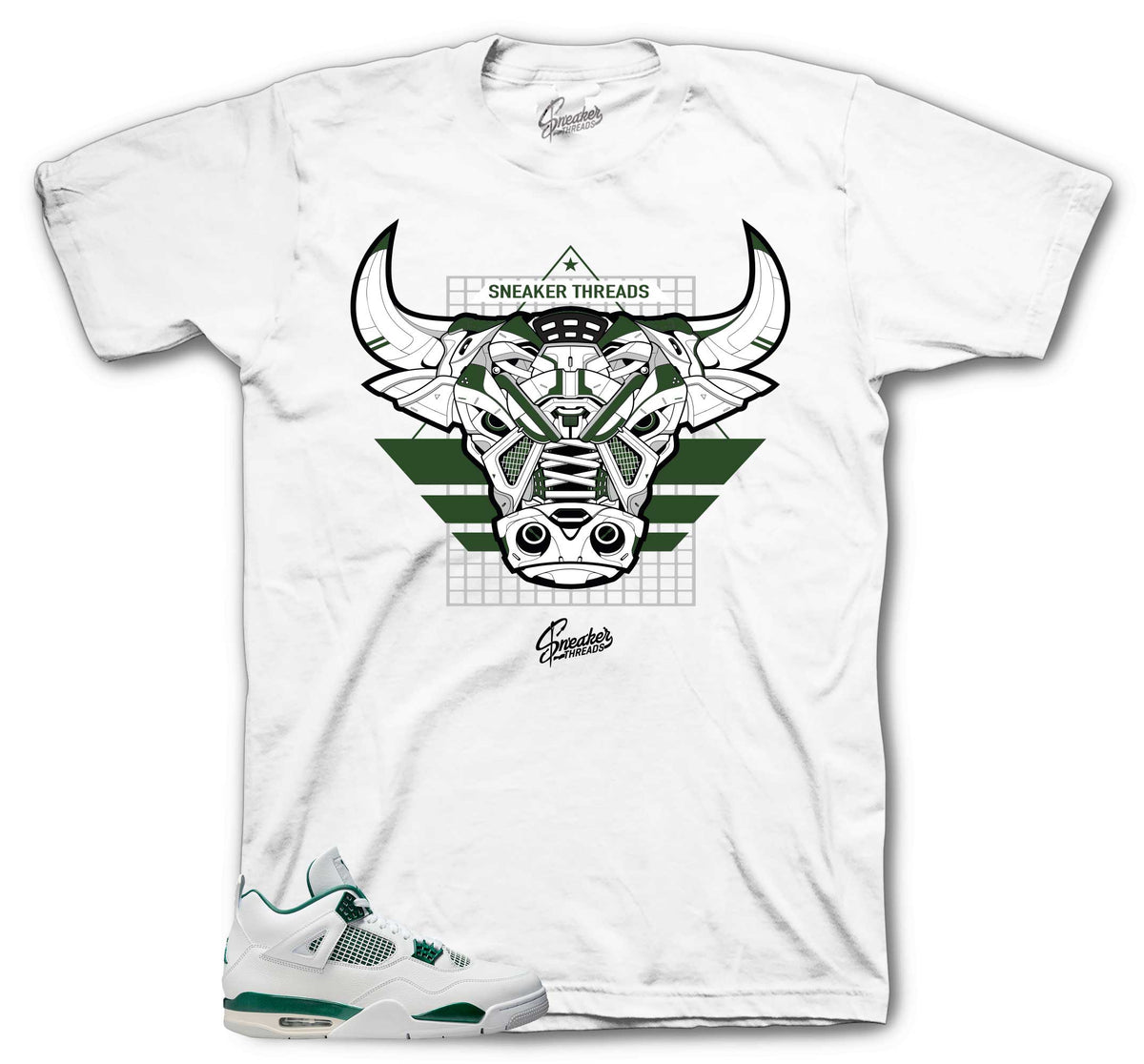 Retro 4 Oxidized Green War Bully Shirt