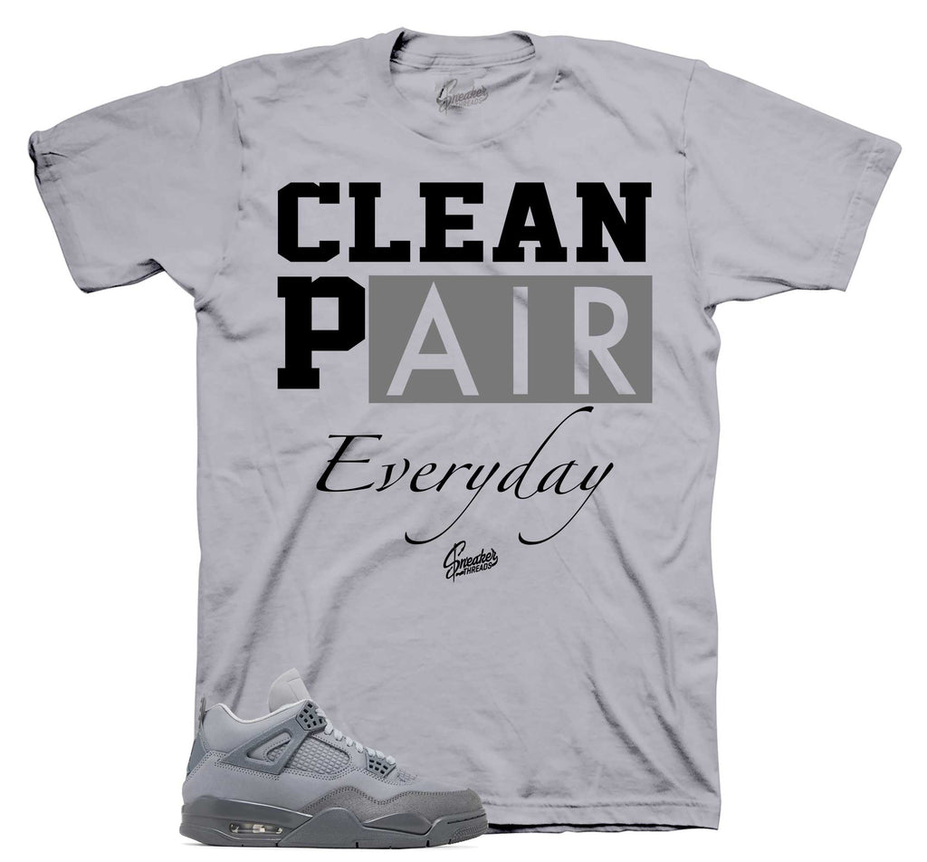 Retro 4 Wet Cement Clean Pair Shirt