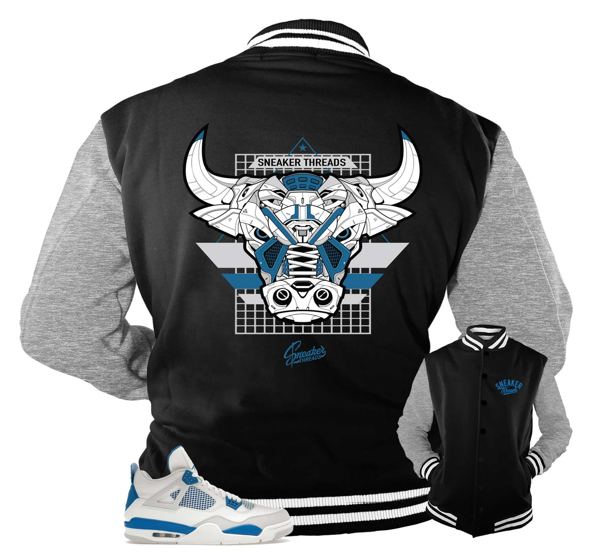 Retro 4 Industrial Blue War Bully Jacket