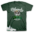 Retro 4 Oxidized Green Blessed Angel Shirt