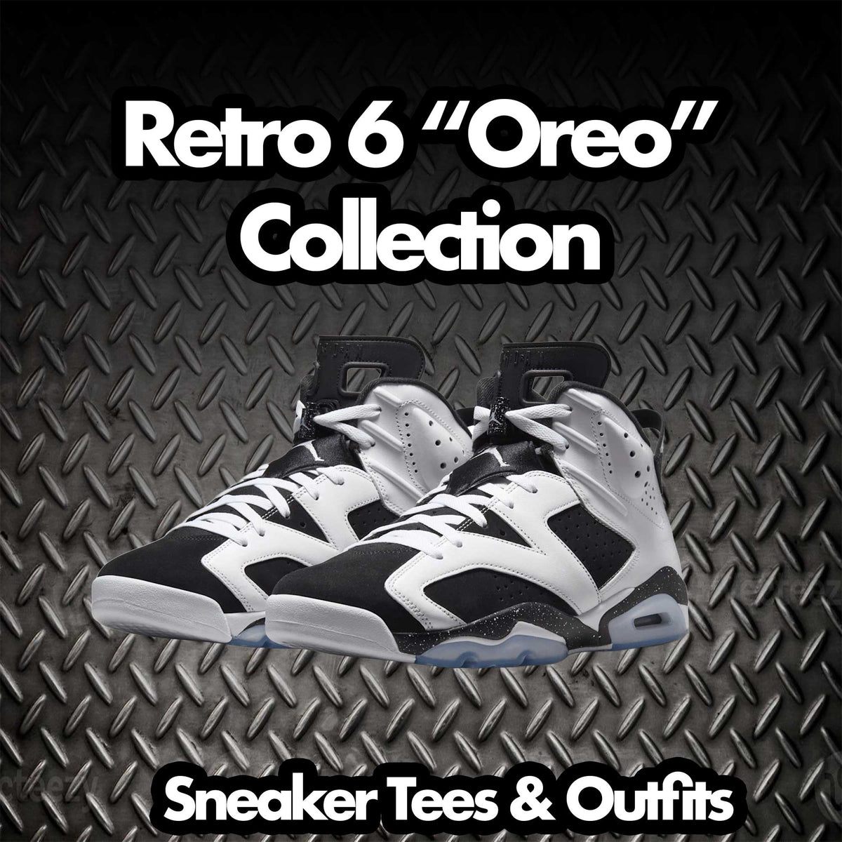 Retro 6 White Black Clean Pair Shirt