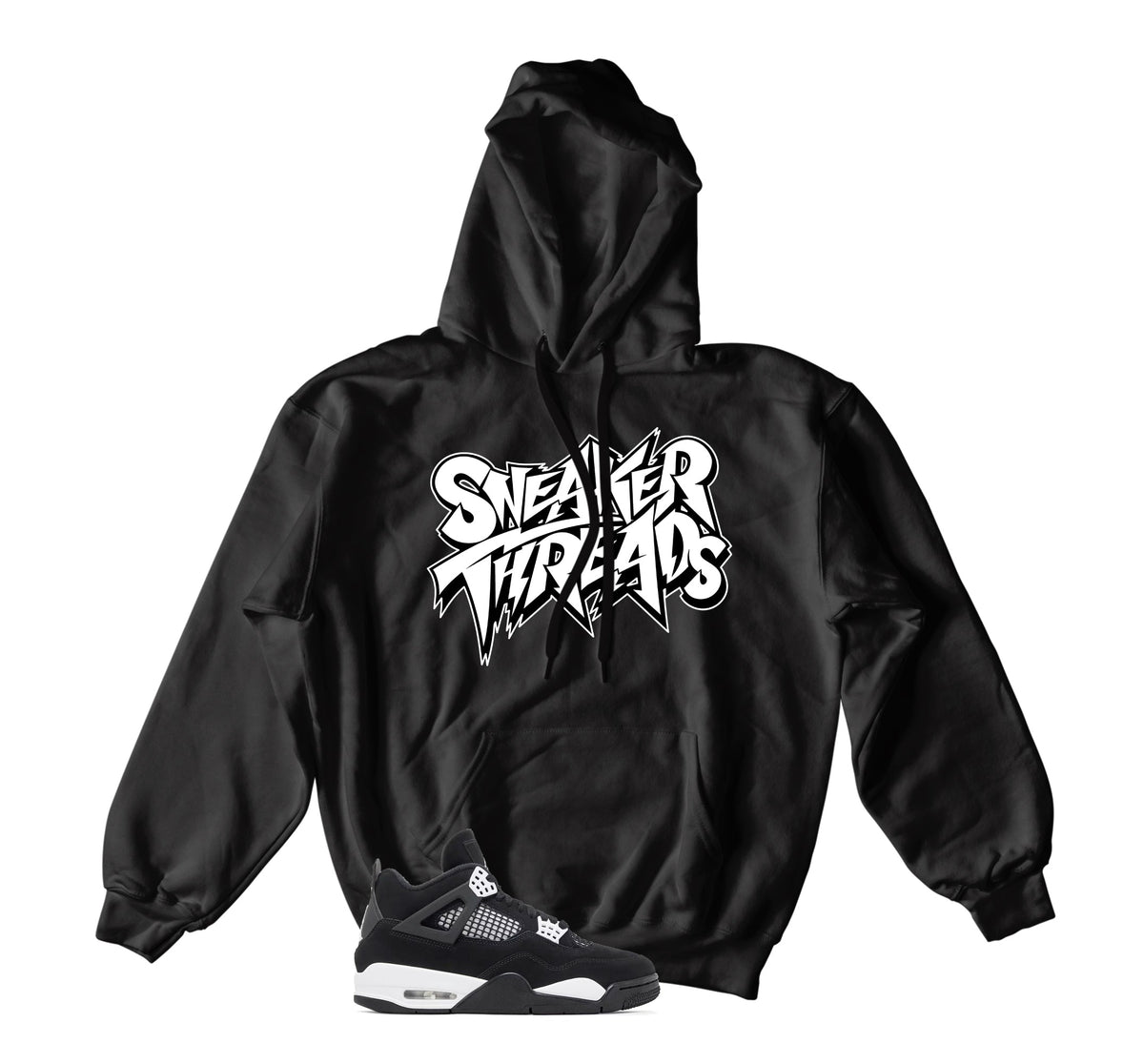 Retro 4 White Thunder ST Bolt Hoody