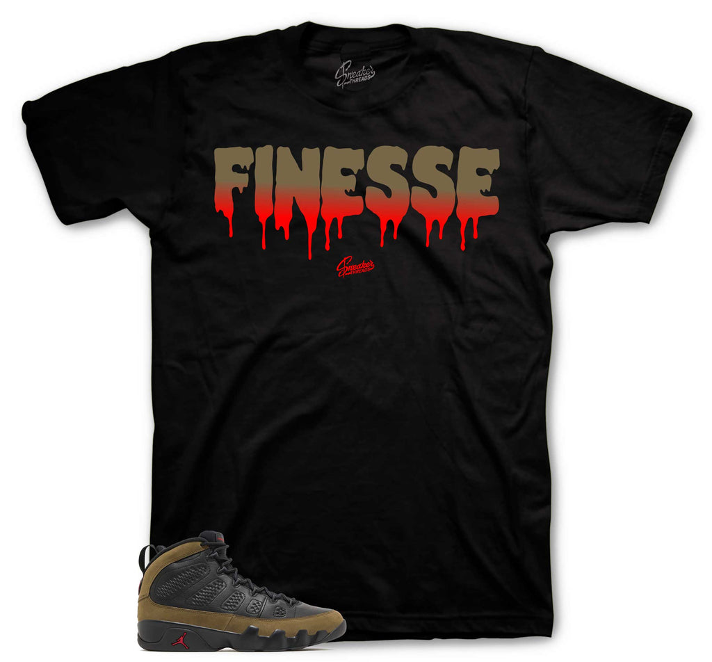 Retro 9 Olive Finesse Shirt
