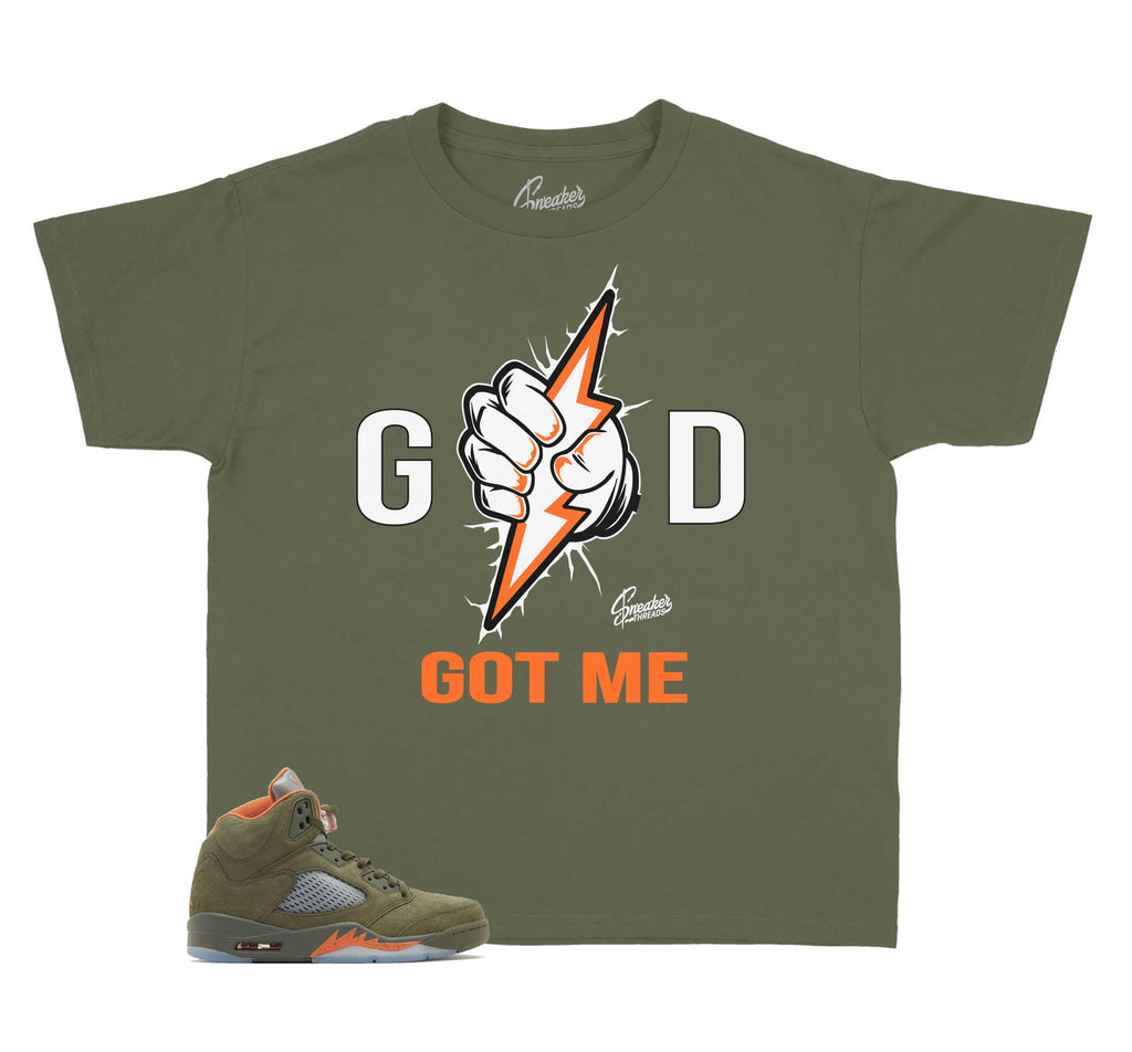 Kids - Olive 5 God Got Me Shirt