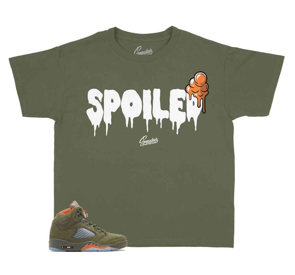 Kids - Olive 5 Spoiled Shirt