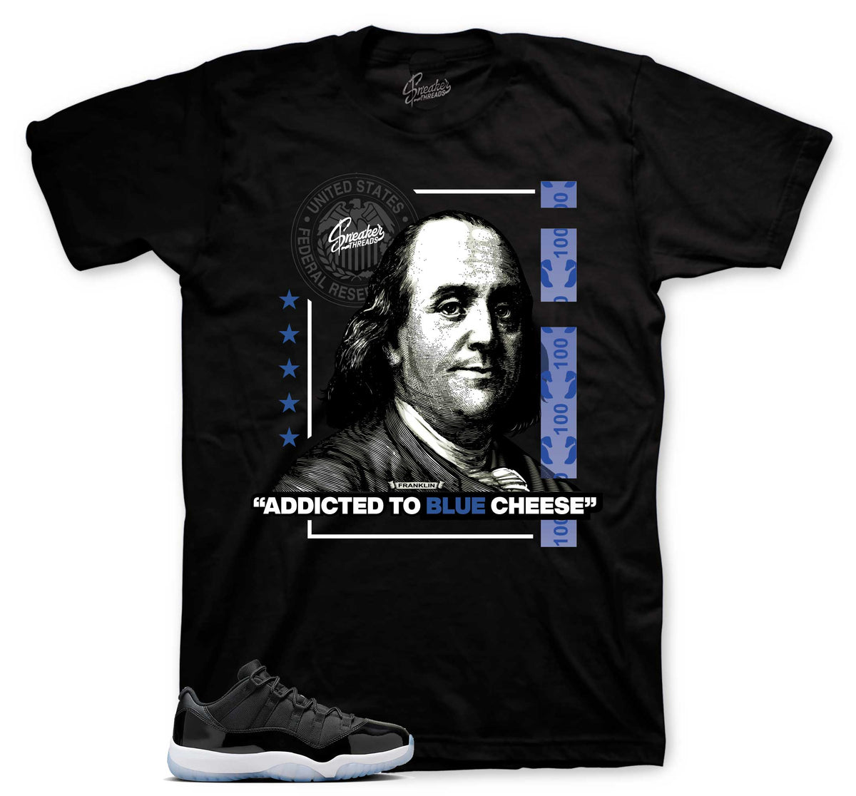 Retro 11 Low Space Jam Blue Cheese Shirt