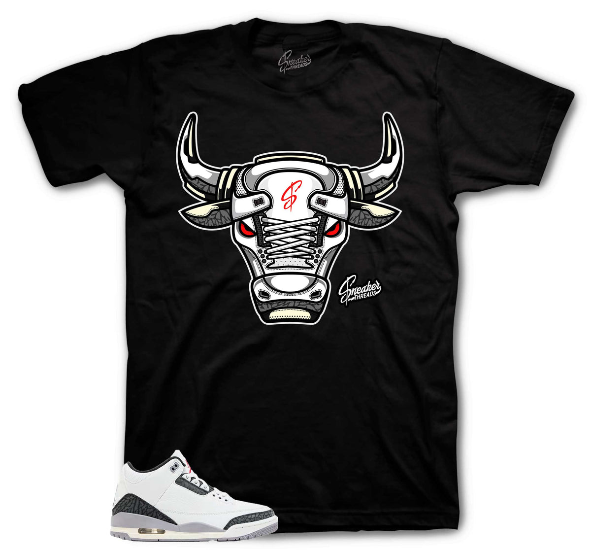 Retro 3 Cement Gray War Bully Shirt