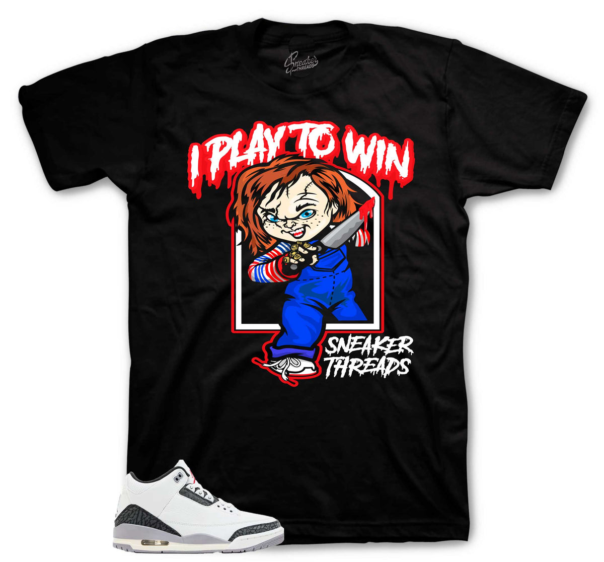 Retro 3 Cement Gray Play To Win Shirt