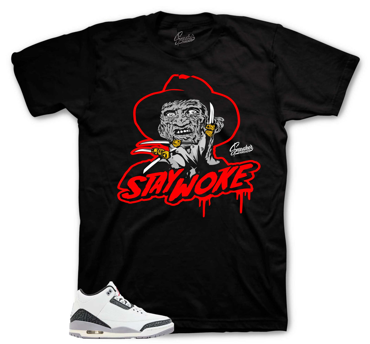 Retro 3 Cement Gray Stay Woke Shirt