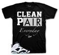 Retro 6 White Black Clean Pair Shirt