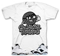 Retro 6 White Black Cookie Shirt