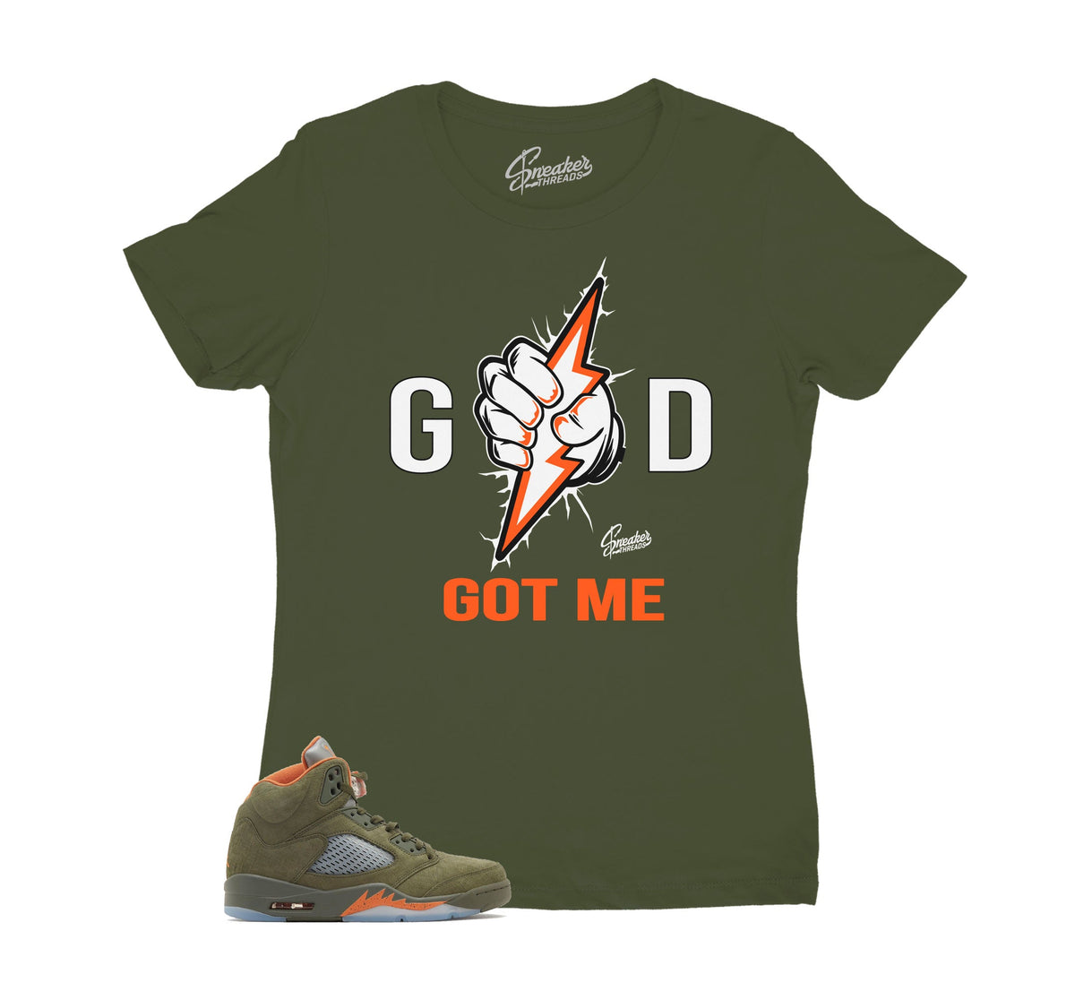 Womens - Olive 5 Gods plan Shirt