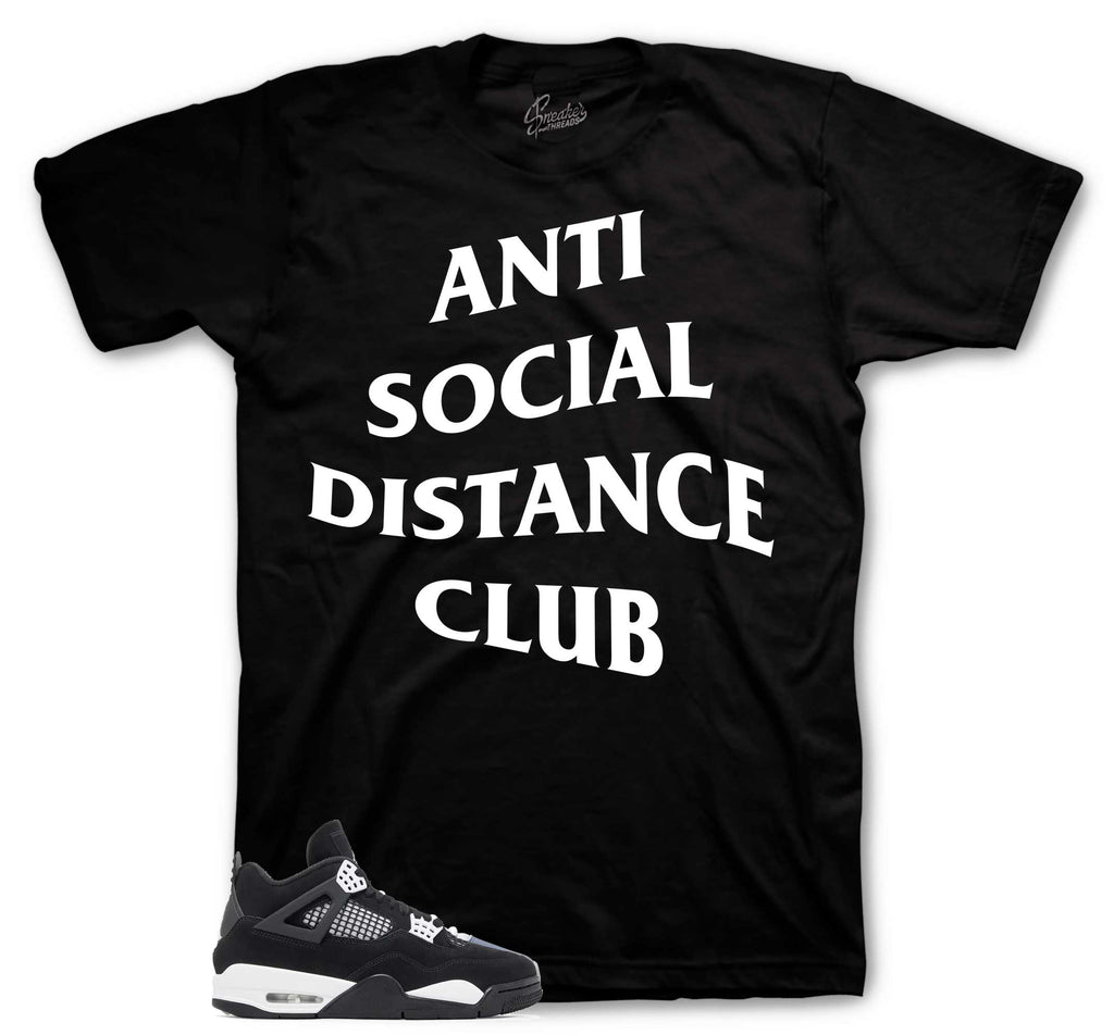 Retro 4 White Thunder Social Distance Shirt